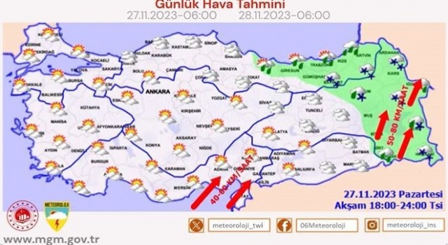 Meteorolojiden vatandaşlara kuvvetli yağış ve rüzgar uyarısı