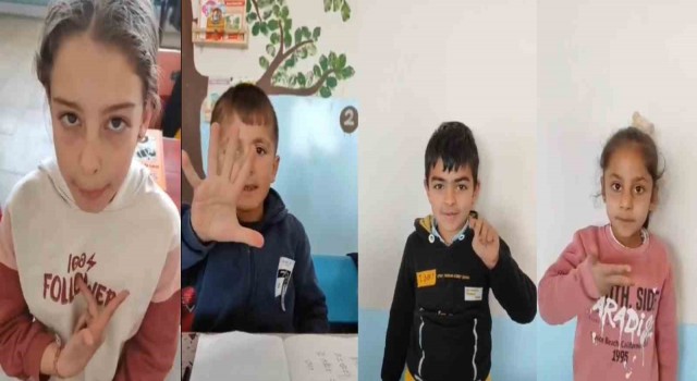 Minik öğrencilerden işaret dilli Öğretmenler Günü klibi