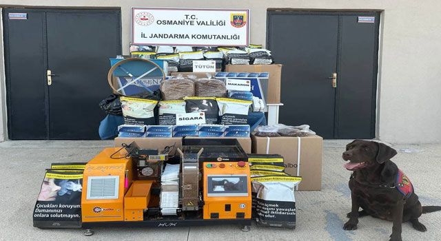 Osmaniye'de Kaçak Makaron ve Tütün Operasyonu
