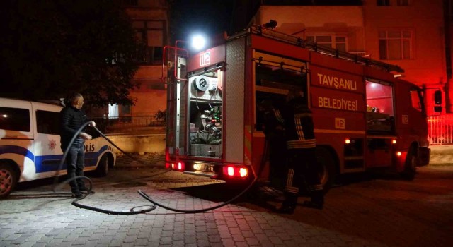 Tavşanlıda korkutan yangın
