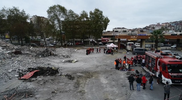 Trabzonda deprem tatbikatı