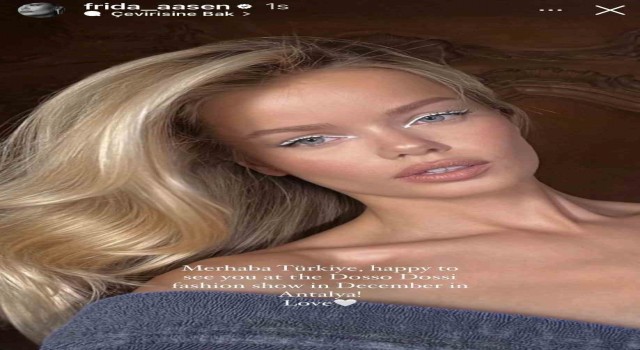 Ünlü top model Aasenden Türkiye mesajı : Merhaba Türkiye