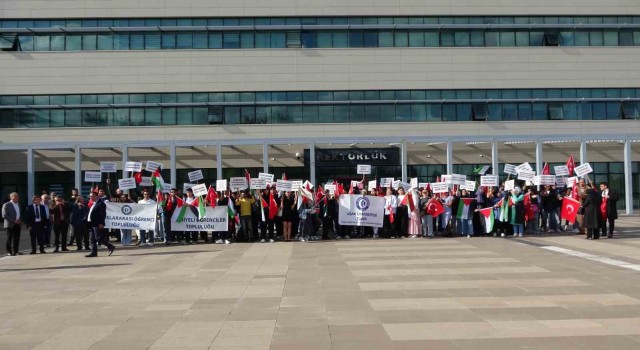 Uşak Üniversitesinin yabancı uyruklu öğrencilerinden Filistine destek açıklaması