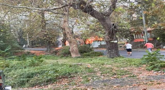 Yayla Mahallesinde çalılık yangını kontrol altına alındı