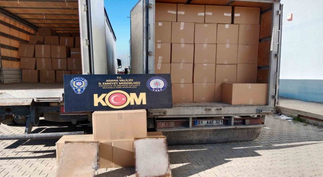 Adanada 10 milyon 800 bin doldurulmuş sigara ele geçirildi