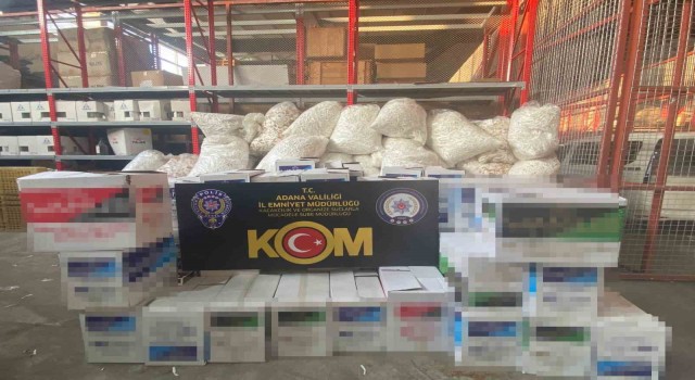 Adanada 5 milyon 916 bin TL değerinde gümrük kaçağı makaron ele geçirildi