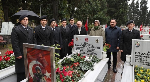 Başkan Atila Aydıner, şehit Esma Çeviki unutmadı