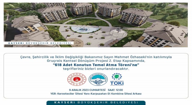 Başkan Büyükkılıçtan ‘ikinci etap müjdesi: 618 adet konutun temeli atılıyor