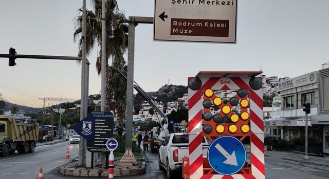 Bodrum Belediyesi, Atatürk Caddesi'ndeki palmiyeleri budadı