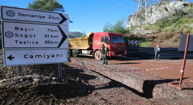 Bozburun içme suyu hattının 2 Bin 500 metresi tamamlandı