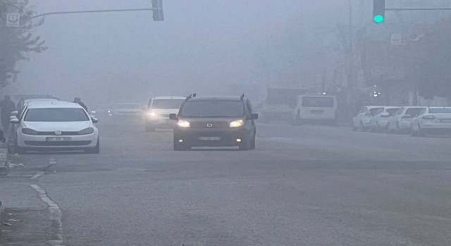 Ceylanpınarda sis görüş mesafesini düşürdü