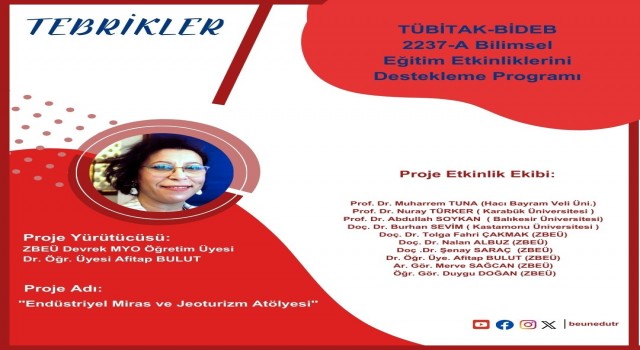 Dr. Öğr. Üyesi Bulutun Projesine TÜBİTAKtan destek