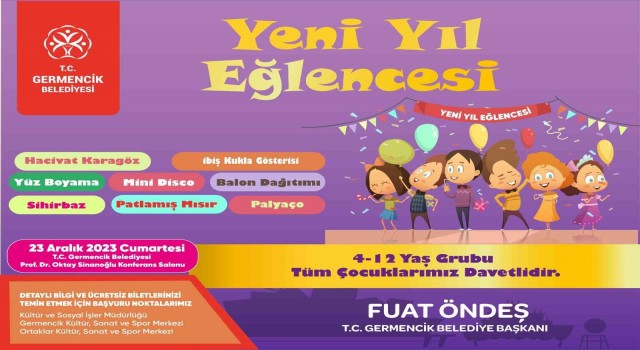 Germencikte çocuklar için yeni yıl eğlencesi düzenlenecek