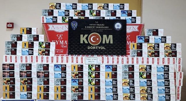 Hatay’da kaçak 238 bin makaron ele geçirildi