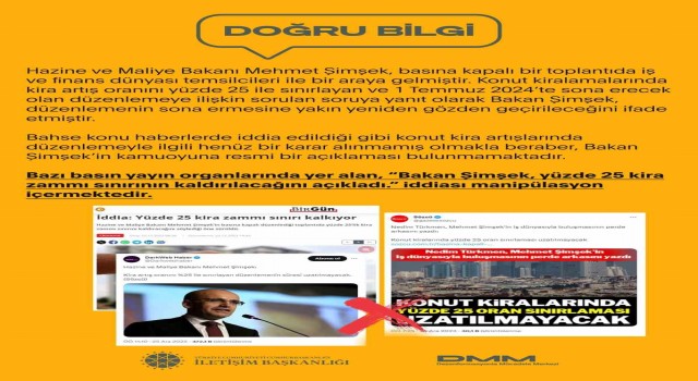 İletişim Başkanlığı, yüzde 25 kira zammı sınırının kaldırılacağı iddiaları yalanladı