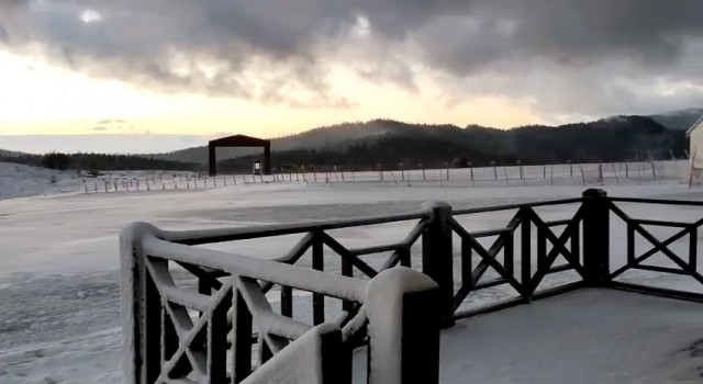 Keltepe Kayak Merkezi yeniden karla kaplandı