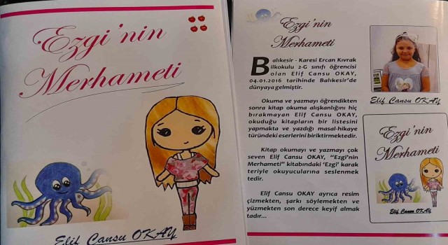Küçük yazar Elif Cansu Okaydan hikaye kitabı