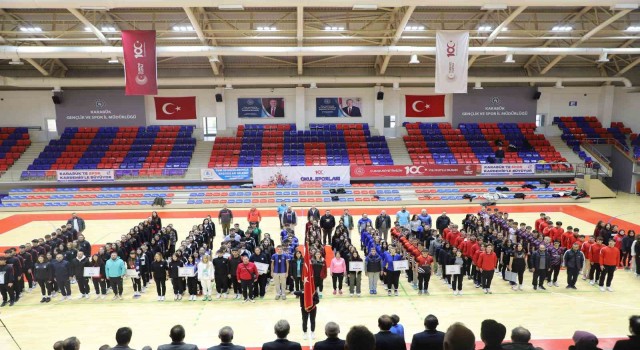 Okul Sporları Gençler Voleybol Grup Müsabakaları açılış seremonisi Karabükte yapıldı