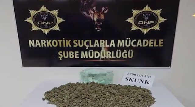 Osmaniye'de 3,2 Kilo Skunk Ele Geçirildi
