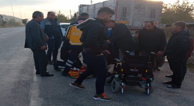 Otomobilin çarptığı engelli adam yaralandı