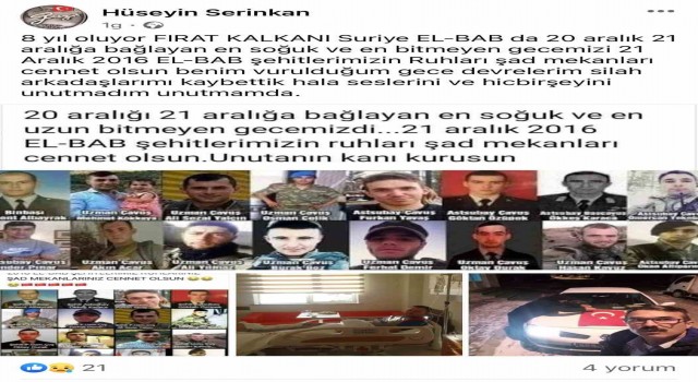 Şehidin gazi ağabeyi bir gün önce şehit devrelerini yad etmiş