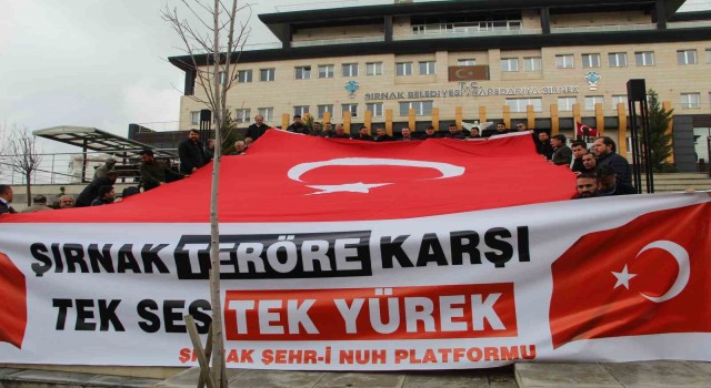 Şırnakta terör saldırılarına tepki, Pençe-Kilit operasyonlarına destek