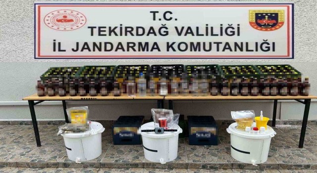 Tekirdağda 250 litre sahte alkol ele geçirildi