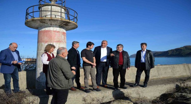 Türkelide fırtınanın vurduğu limanlarda hasar tespit çalışması