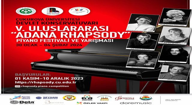 Uluslararası 5. Adana Rhapsody Piyano Festivali düzenlenecek