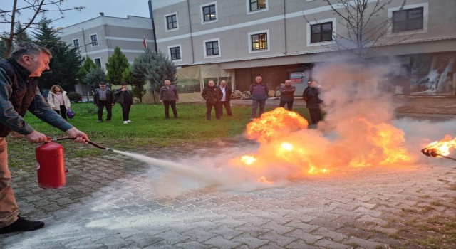 Yangına müdahale ettiler