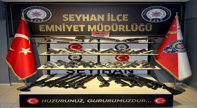 Adanada 65 ruhsatsız silah ele geçirildi, 21 kişi tutuklandı