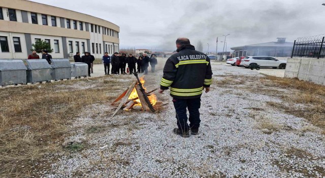 Alacada KYKda yangın tatbikatı