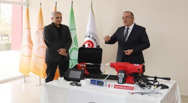 Amasya Üniversitesine binaların dayanıklılığını ölçecek deprem kiti alındı