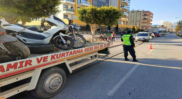 Antalyada jandarmadan motosiklet denetimi