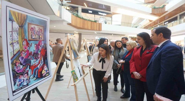 Bağımlılık tedavisi görenlerin yaptığı eserler sergilendi