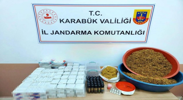 Karabükte 8 bin 700 makaron ile 6 bin 600 gram tütün ele geçirildi