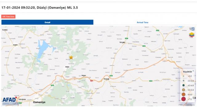 Osmaniye'de 3.5 büyüklüğünde deprem