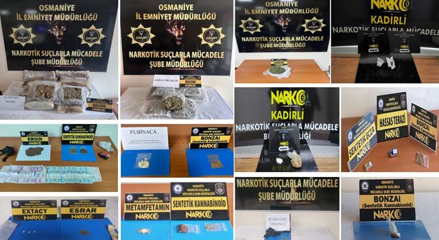 Osmaniye'de Uyuşturucu Operasyonu: 33 Gözaltı