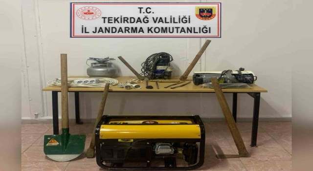 Tekirdağda kaçak kazı operasyonu