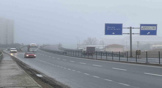 Tekirdağda sis etkisini gösterdi