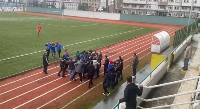 Trabzonda amatör lig maçında gerginlik