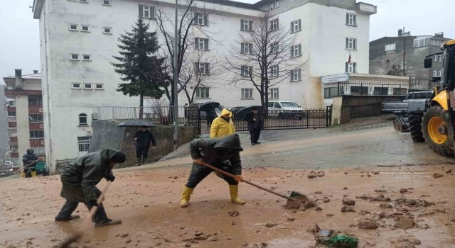 Artvinde şiddetli yağışlar Borçka ve Murgul ilçelerinde su taşkınlarına ve heyelanlara neden oldu