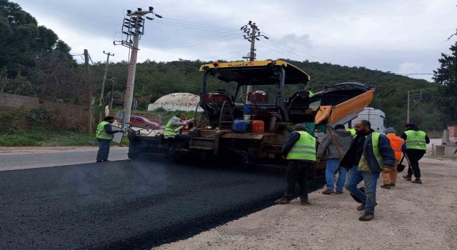 Büyükşehir Belediyesi Bodrumda 24 bin metrelik sıcak asfalt çalışmasını tamamladı