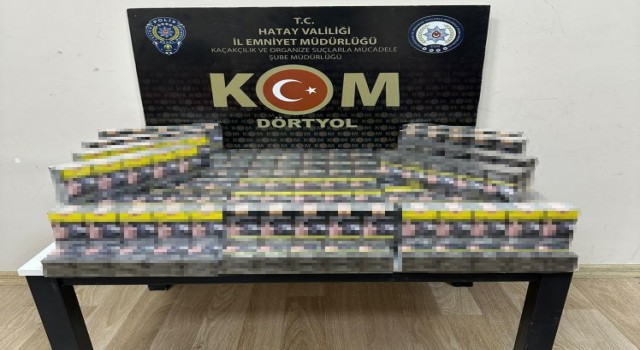 Dörtyolda 680 paket gümrük kaçağı sigara ele geçirildi