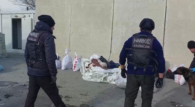 Erzincanda 55 kilo uyuşturucu ele geçirildi