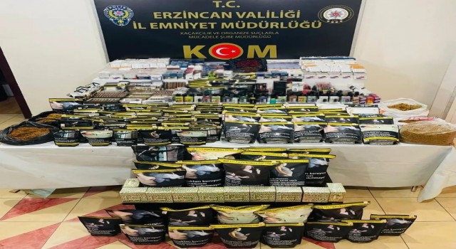 Erzincanda kaçak sigara ve tütün operasyonu: 5 gözaltı