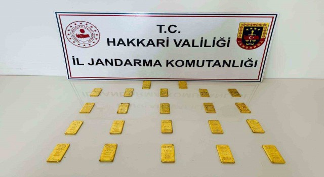 Hakkaride kaçak 22 kilo külçe altın ele geçirildi