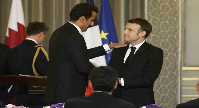 Katar Emiri Al Thani'den tahta çıkmasından bu yana Fransa'ya ilk resmi ziyareti