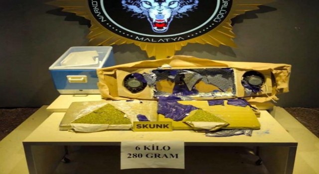 Malatyada 6 kilo 250 gram skunk ele geçirildi