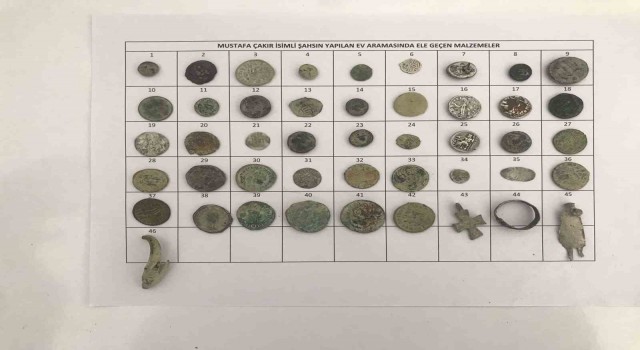 Mersinde Bizans ve Roma dönemlerine ait 46 eser ele geçirildi
